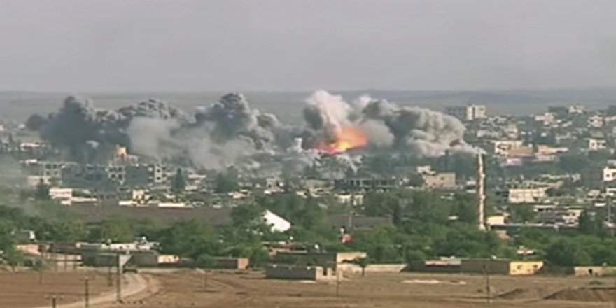 Teyarayêkê Tirkîya asayîşê Kobanî bombardûman kerd