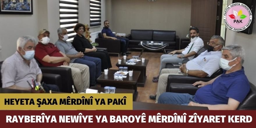 Heyeta Şaxa Mêrdînî ya PAKî rayberîya newîye ya Baroya Mêrdînî ziyaret kerd