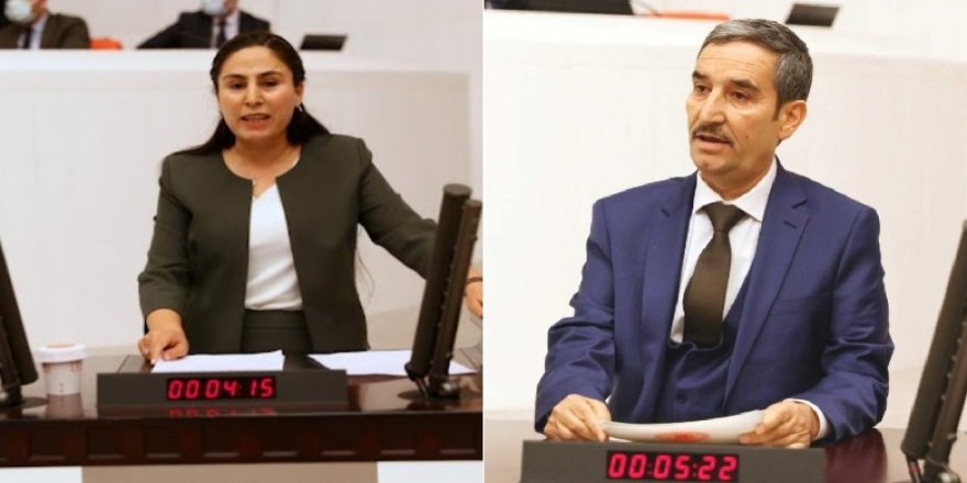 Parlamenter Ayşe Surucu xwast bi Kurdî biaxive, mikrofona wê hat bêdengkirin