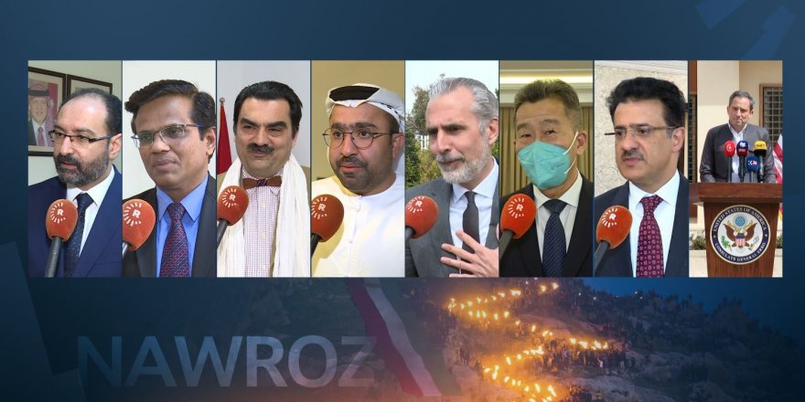 Konsulên welatan Newroz li gelê Kurdistanê pîroz kirin