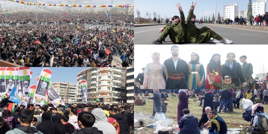 Li Diyarbekirê Newroz bi coşî û pêşandana sembolên netewî hat pîrozkirin