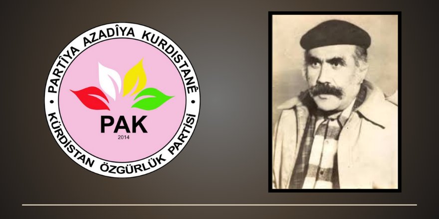 PAK: Em Welatperwerê Kurd Edîp Karahan bi giramî bibîr tînin