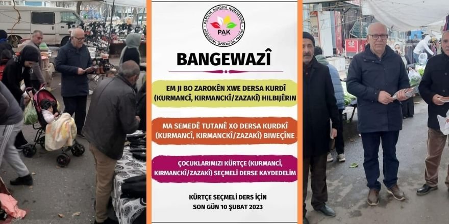 PAKê li Batmanê broşurên ji bo dersa bijarte a kurdî belav kir