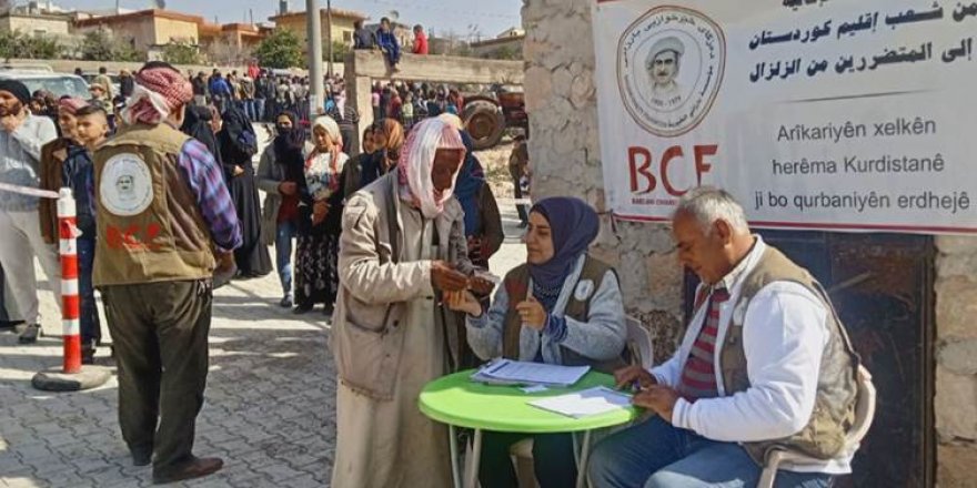 Dezgeha Xêrxwaziya Barzanî li Efrînê bi berdewamî alîkariyan belav dike